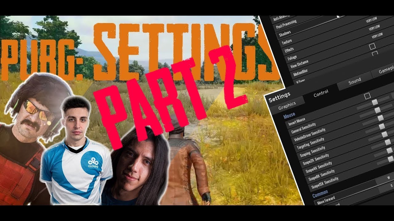 BEST PUBG SETTINGS: PROS & STREAMERS. nvidia. summit1g, p4wnyhof, shroud