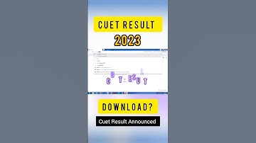 CUET Result 2023 Download l Cuet UG Result Check and Download kaise kare?