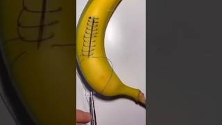A perfect hack for practice! | banana suturing #shorts #suture #surgeon