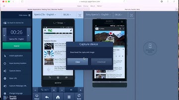 Capturing an image of the screen or the device - Remote TestKit