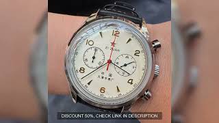 Men's watches 1963 pilot automatic watch 42mm waterproof retro quartz chronograph vintage dress watc
