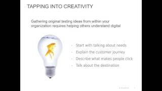 The Optimization Webinar Series: Leveraging Organizational Knowledge