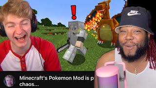 Minecraft&#39;s Pokemon Mod is pure chaos... Tommyinnit ft. Philza and Charlie | JOEY SINGS REACTS