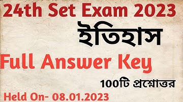 Set Exam History Answer Key 2023 // Set Exam History Question Paper 2023