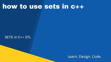 Sets in C++ STL