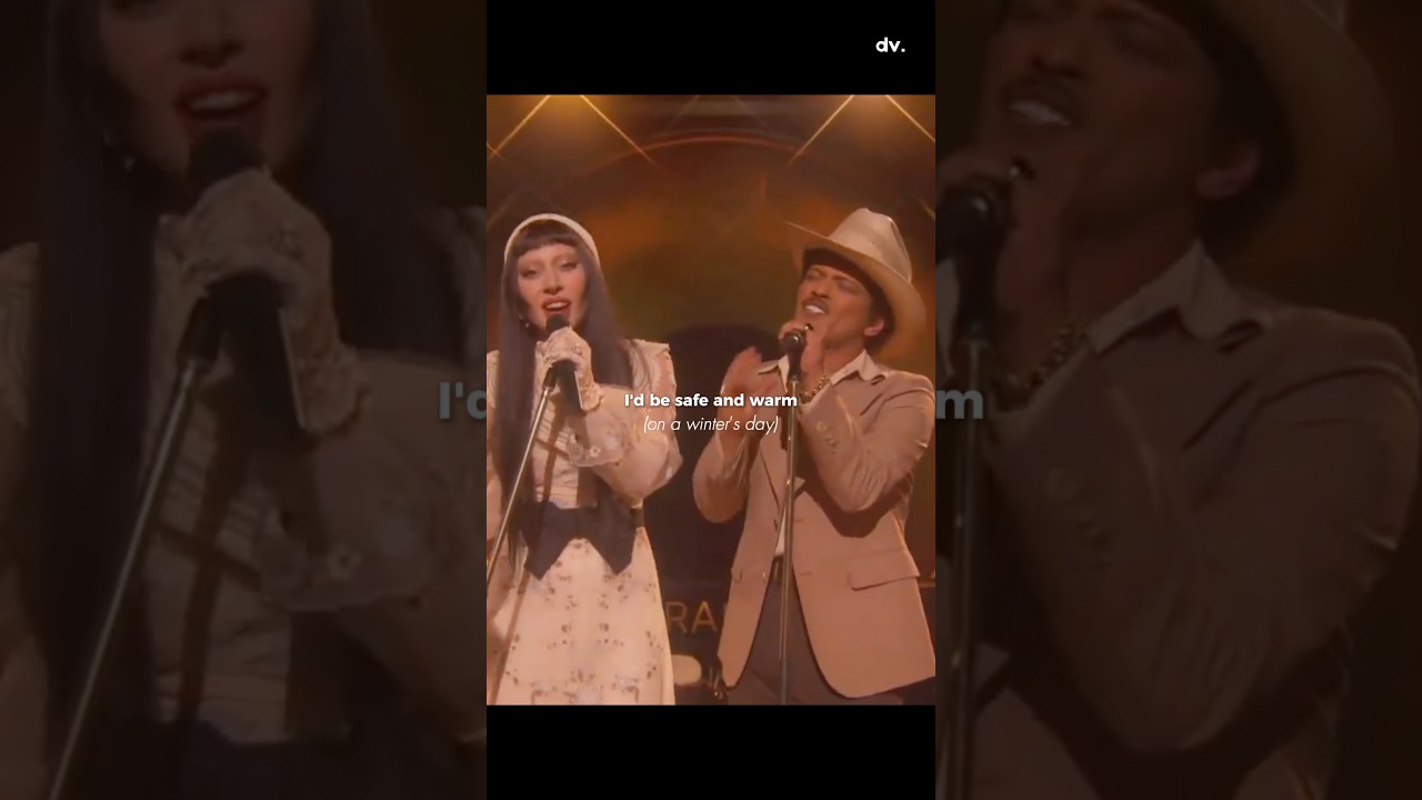 Леди Гага и Бруно Марс на церемонии вручения премии California Dreamin' Grammy