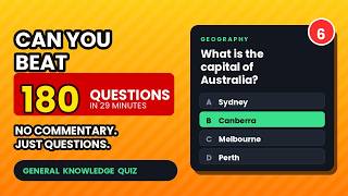 Can You Beat All 180 Questions 🧠 General Knowledge Quiz