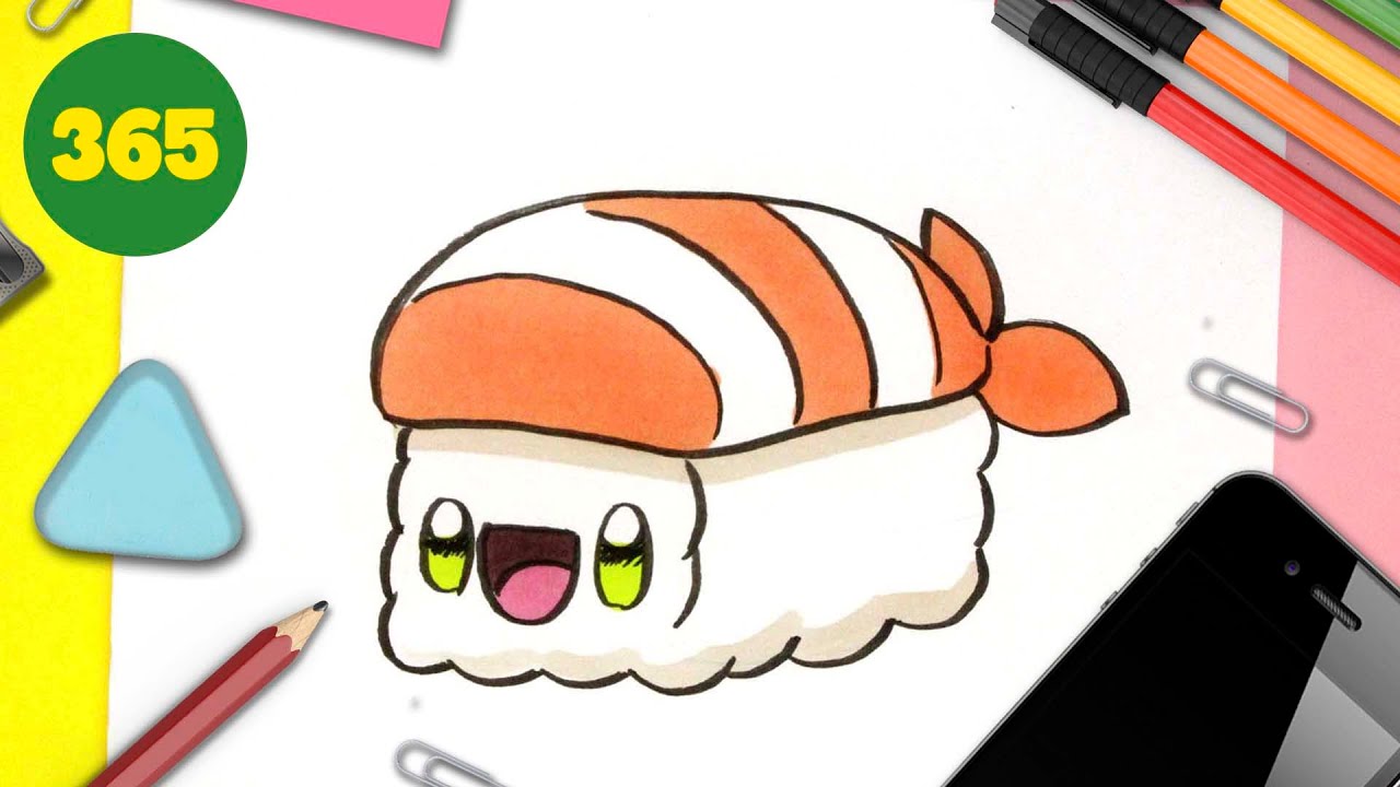 COME DISEGNARE Sushi KAWAII - YouTube