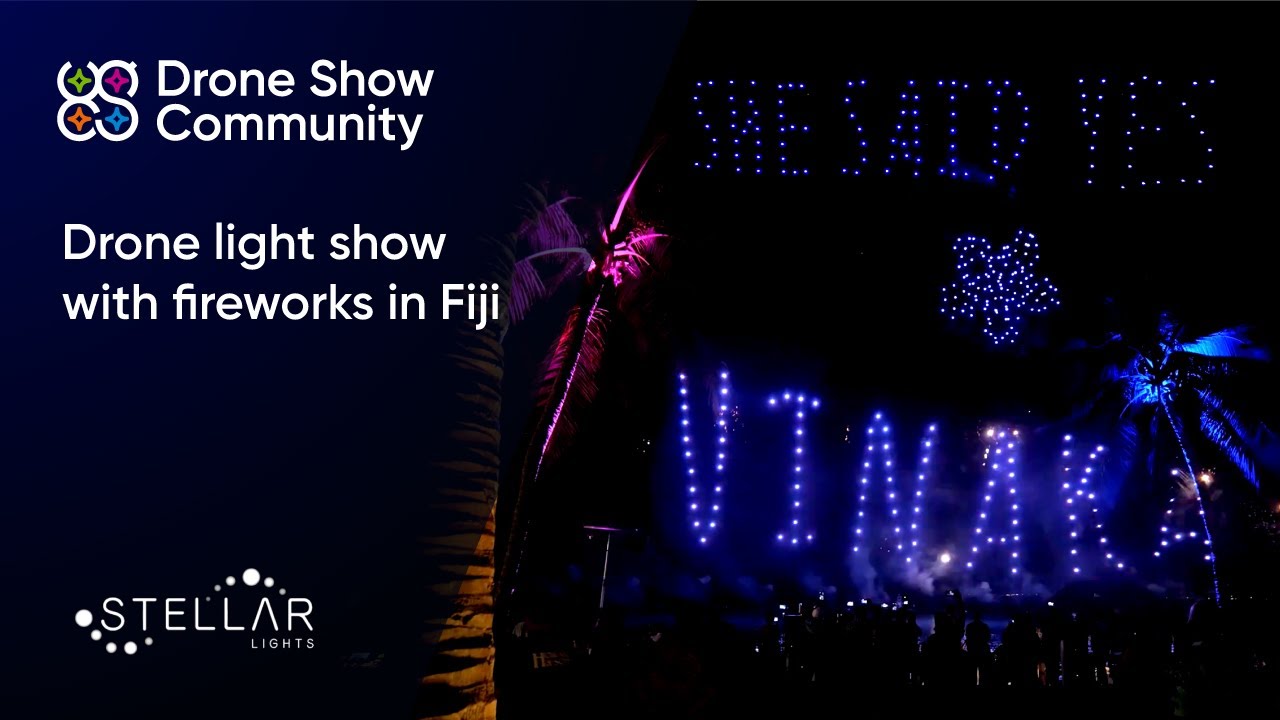 The first-ever drone light show in Fiji