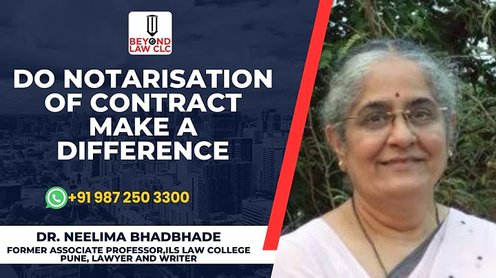 Do Notarisation of contract make a difference:Dr.N...