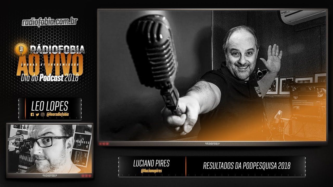 Rádiofobia AO VIVO - #DiadoPodcast 2018 - #01 Luciano Pires