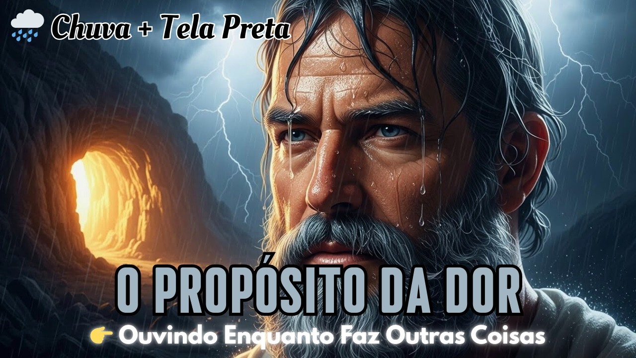 ✝️ Elias: O Propósito da Dor Que Transforma Vidas – Reflexão Bíblica Profunda 🌧️ Chuva + Tela Preta