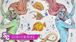 CECAELIA MERFOLK MERMAIDS Sophie Colours The Beauty of Horror coloring book by Alan Robert