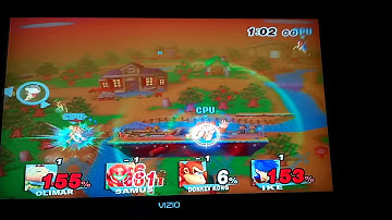 Super Smash Bros. Brawl Olimar (CPU) VS. Samus (CPU) VS. Donkey Kong (CPU) VS. Ike (CPU)