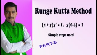 Fourth order Runge-Kutta numerical method simple and best example PART-5