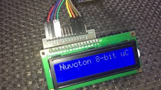 Nuvoton N76E003 2x16 Alphanumeric LCD Example