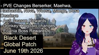 Bdo Global Patch notes June 19th 2026 PVE Adjustments, AoS rewards, Donkey Krogdalo & Edania Reward