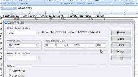 Aging Date Columns Using ActiveData For Excel