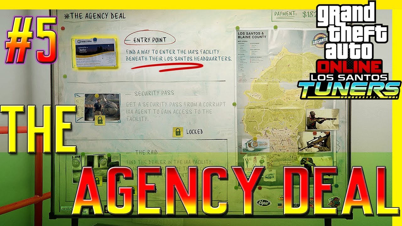 GTA5 ONLINE "THE AGENCY DEAL" CONTRACT MISSION IAA ENTRANCE LOCATION