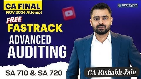 CA Final Audit Fasttrack For Nov 24 Onwards | Lecture 25 | By CA Rishabh Jain |