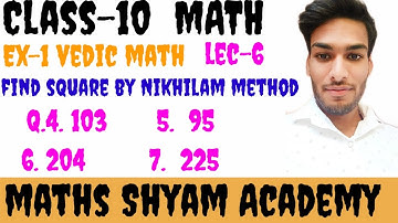 |Ex-1 Vedic Math Questions 4,5,6,7 Solution |Short Trick |Class-10 Math | By Hemraj kumawat