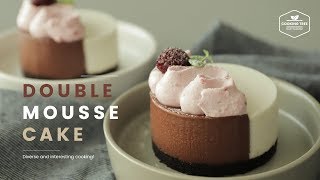 초코&바닐라 더블 무스케이크 만들기 : Chocolate & vanilla double mousse cake Recipe  Cooking tree 쿠킹트리*Cooking ASMR