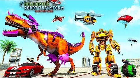 Flying Helicopter Dino Robot Car Transform Game _ Trực Thăng Khủng Long Robot Biến Hình Trò Chơi