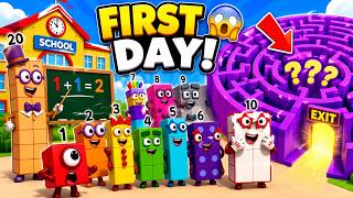 🎒 Numberblocks First Day of School! 🟪😱Adventure!
