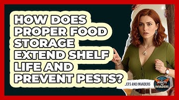 How Does Proper Food Storage Extend Shelf Life And Prevent Pests? - Insects and Invaders