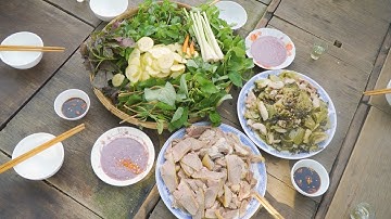 Thịt Dê luộc sả chấm Mắm Tôm "Lai Rai" trên Cánh Đồng Tân Lập - Mộc Hoá Mùa Nước Nổi | Nét Quê #467