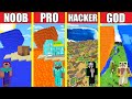 Minecraft Battle: TSUNAMI BUNKER HOUSE BUILD CHALLENGE - NOOB vs PRO vs HACKER vs GOD / Animation