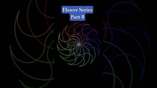Flower Series Part 8 | Python Turtle Graphics 🌸#patterbofvisuals #design #turtlegraphics
