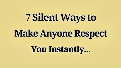 7 Silent Ways to Make Anyone Respect You Instantly-Carl Jung ,