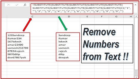 Remove Numbers from Text !!