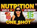 NUTRITION Class 10 Biology One Shot | Life Processes AP Board | Sunaina Mam