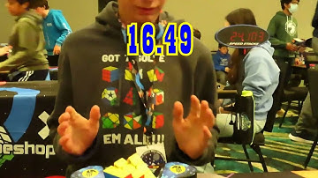 16.49 second 3x3 single (Barely Awake Boulder 2024)