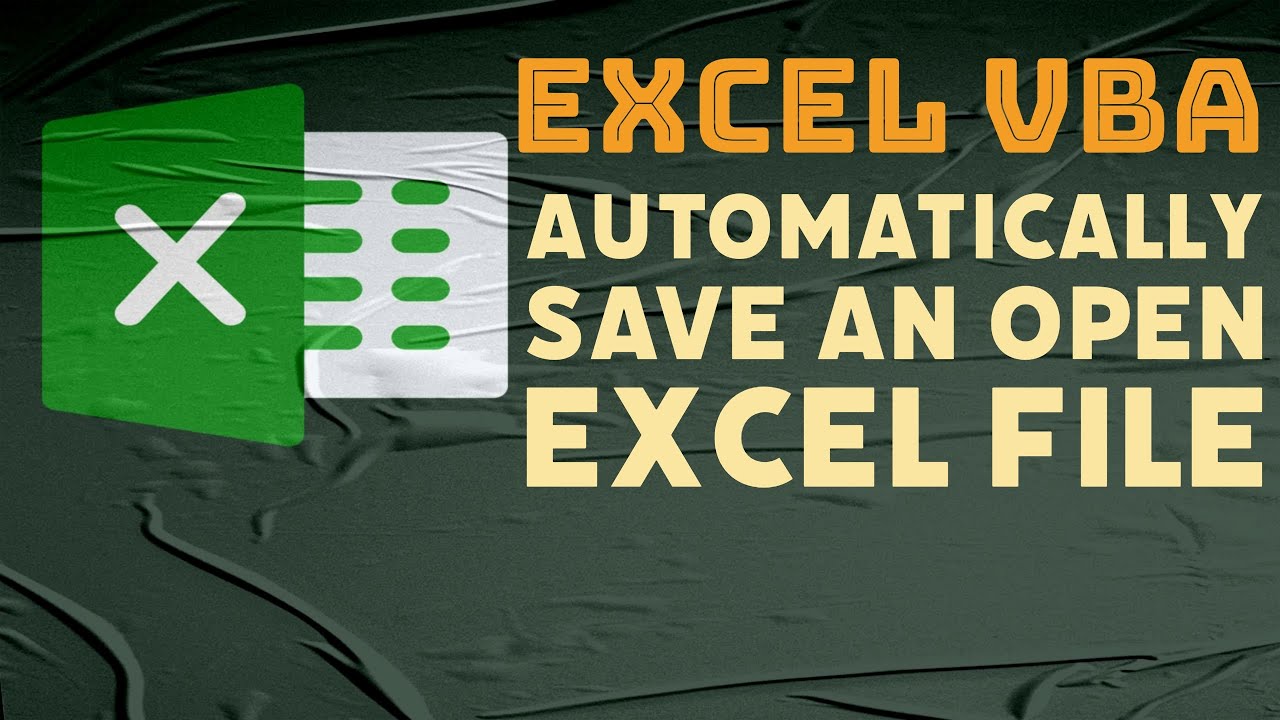 VBA-Automatically save an open excel file to default location - YouTube