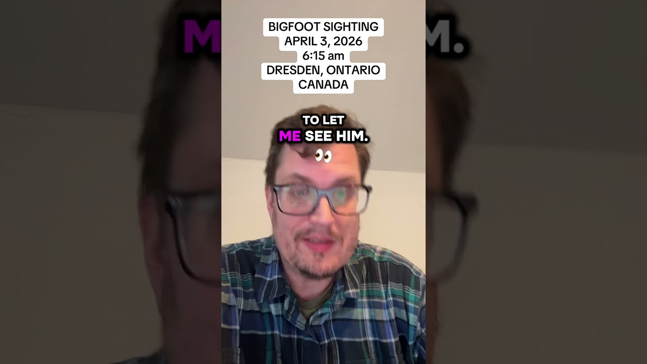 BIGFOOT SIGHTING / APRIL 3, 2026 / 6:15 am / DRESDEN, ONTARIO, CANADA #Bigfoot #fyp #publishtoall