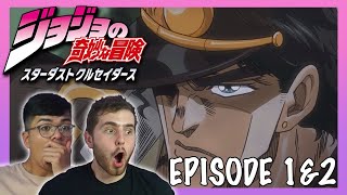 JOTARO KUJO HAS ARRIVED!! || THE RETURN OF DIO?! || JJBA STARDUST CRUSADERS Episode 1+2 REACTION!