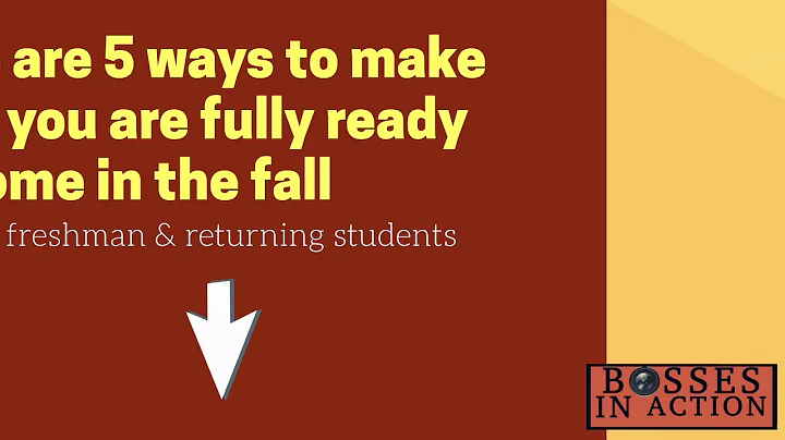 5 tips to prepare you for the fall semester