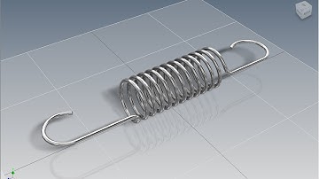 Autodesk Inventor 2016 : Hook Ended Spring (Parameters, 3D Sketch & Forms)