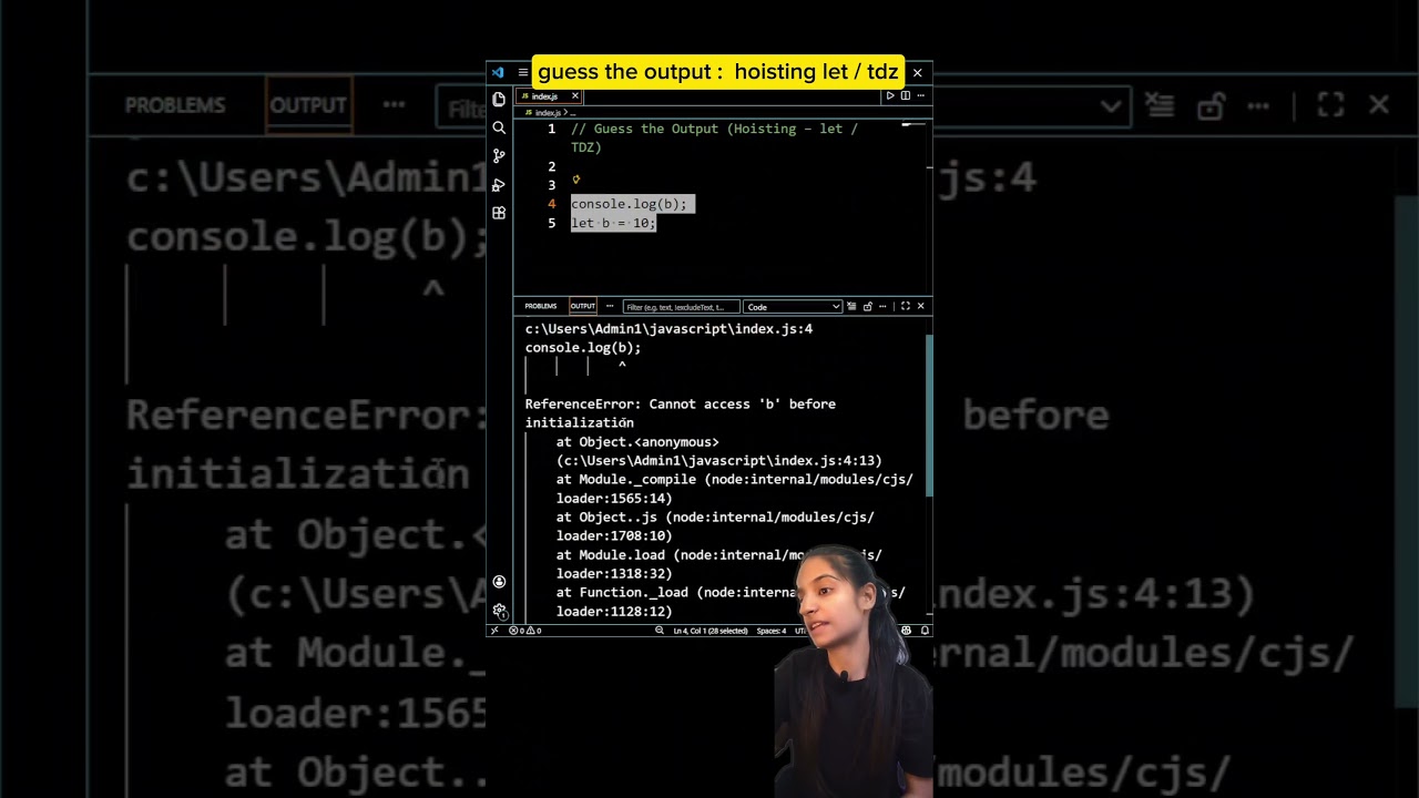 let Hoisting in JavaScript | Temporal Dead Zone Explained | Interview Question
