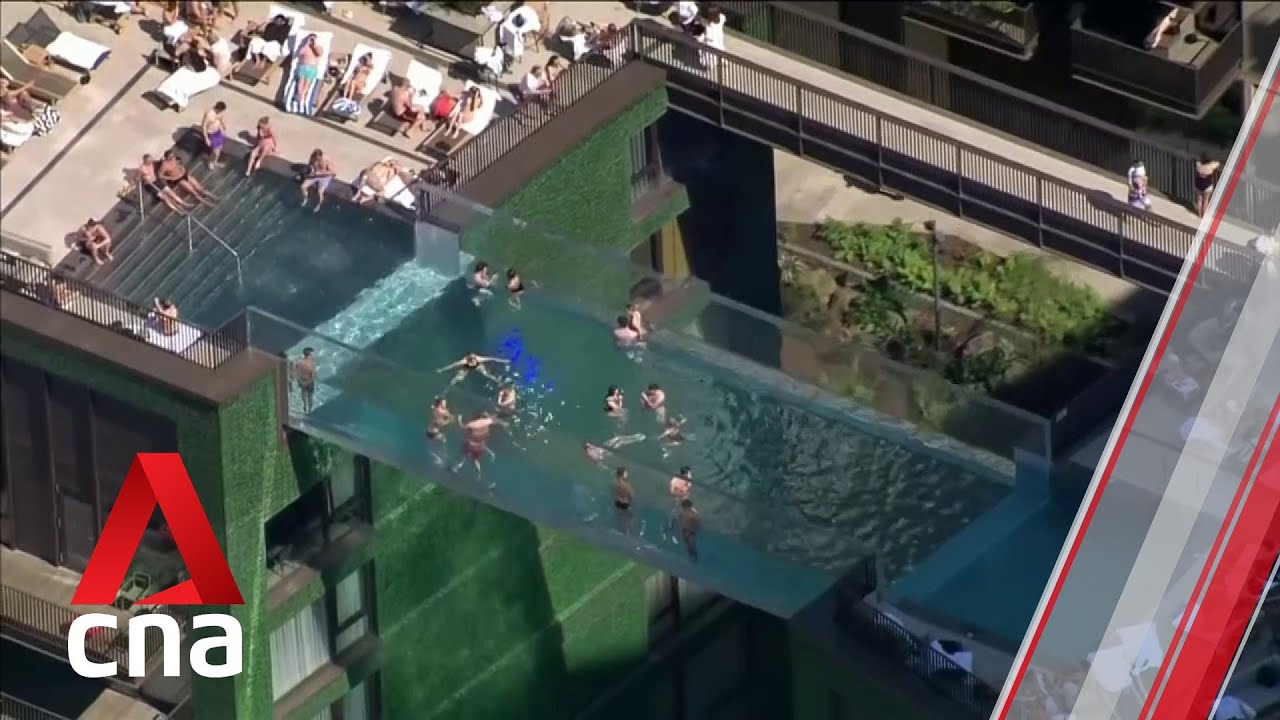 Dizzying Sky Pool Unveiled In London Youtube