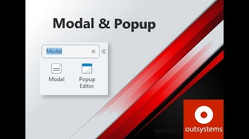 OutSystems - How To Create ( Modal & Popup )