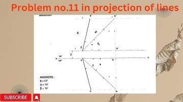 Problem no.11 from Projection of Lines in sketch