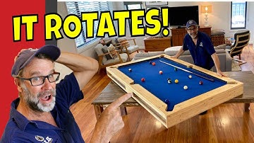 ROTATING, Portable Pool Table! #summerbuilds21