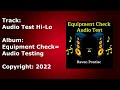 Audio test hi lo  raven pontiac  equipment check  audio testing