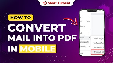 How to convert mail into pdf in mobile 2024 | Initial Solution