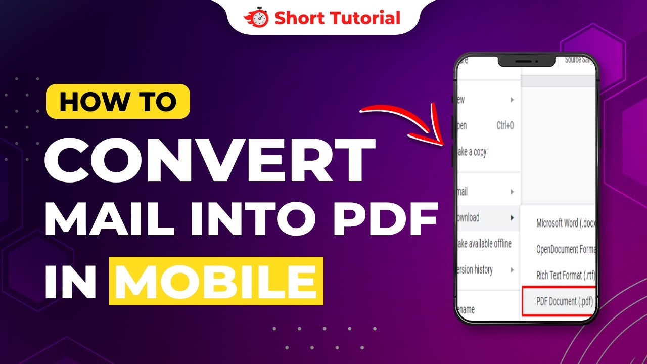 Mail Imagepdf How to convert mail into pdf in mobile 2024 | Initial Solution - YouTube