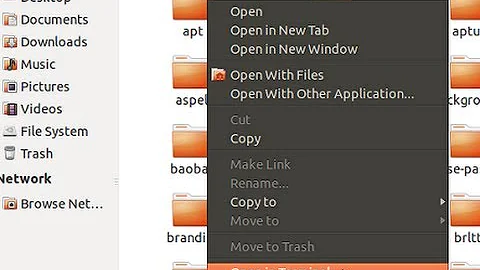 Add Open in Terminal Command to Nautilus Context Menu in Ubuntu Linux